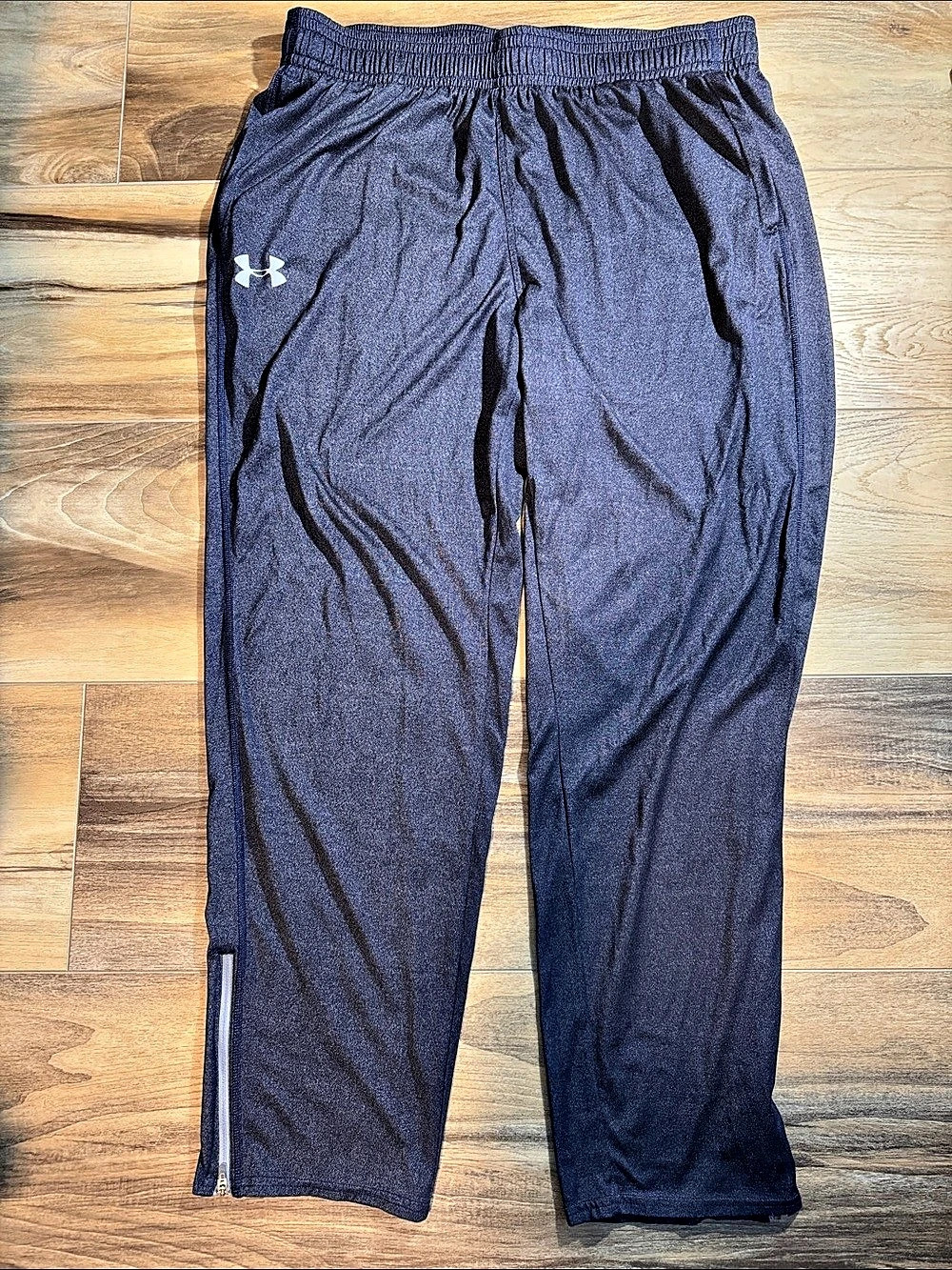 Under Armour Men's Track Pants Heather Grey/Blue XL Used